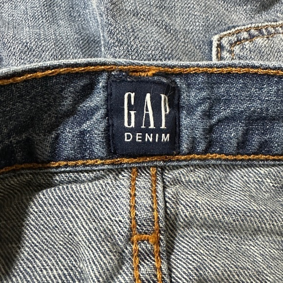 GAP distressed raw hem denim jean skirt, sz 27‎ - Picture 3 of 6